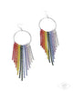 Paparazzi - Streamlined Shimmer - White Earrings #0643