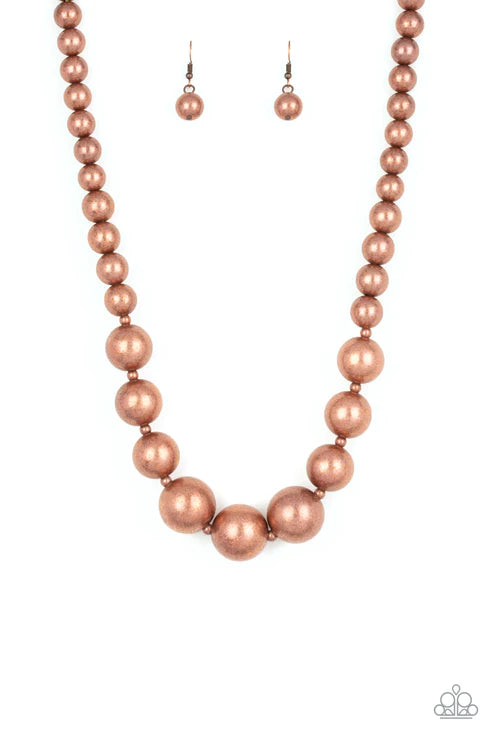 Paparazzi - Living Up To Reputation - Copper Necklace O/D #0200