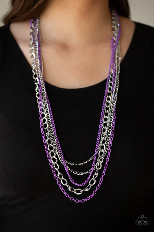 Paparazzi - Industrial Vibrance - Purple Necklaces #0189