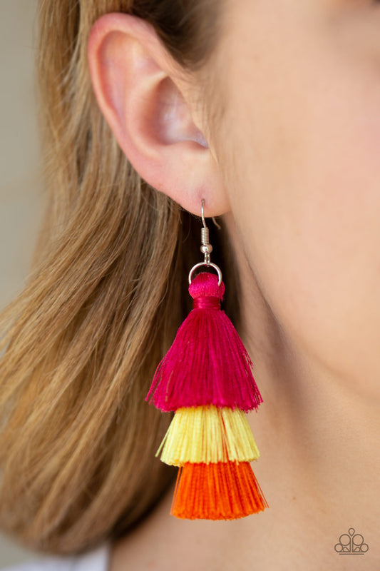 Paparazzi - Hold On To Your Tassel! - Multi Earrings #2244