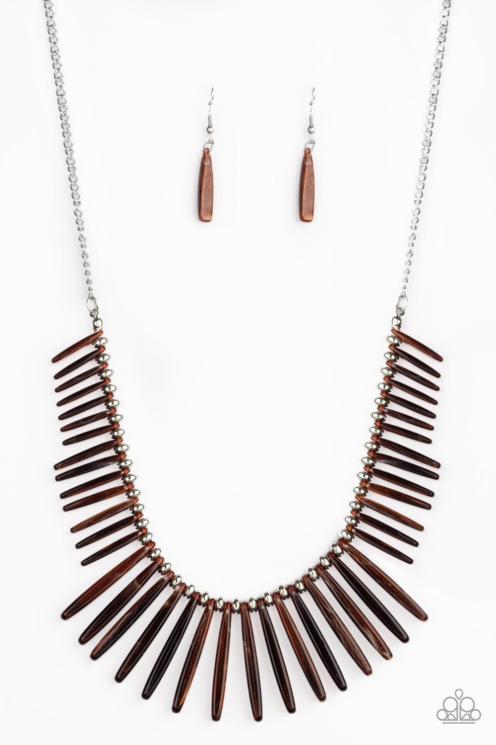 Paparazzi - Out of My Element - Brown Necklace O/D #A02 {brown}