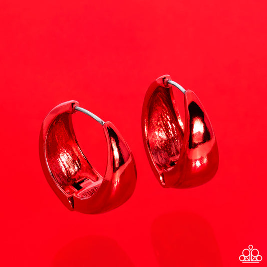 Paparazzi - Colorful Curiosity - Red Earrings #1795
