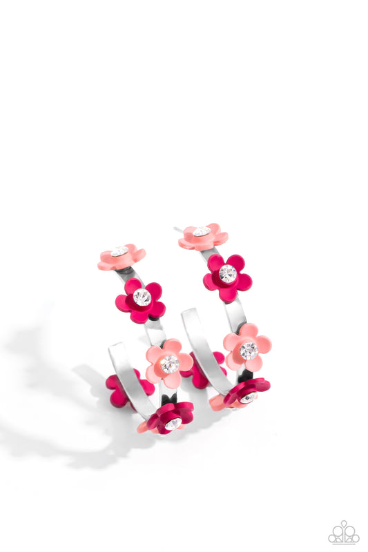 Paparazzi - Strictly Springtime - Orange Earrings #2285