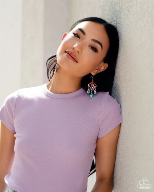 Paparazzi - Chandelier Command - Multi Earrings #2220