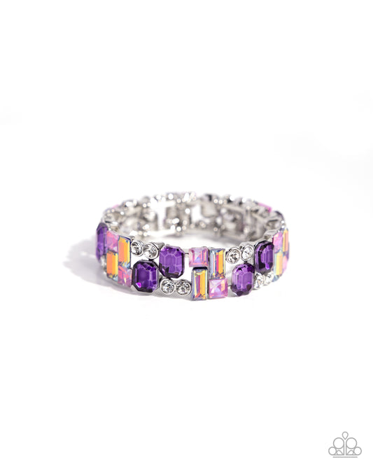 Paparazzi - Scattered Showcase - Purple Bracelet #1250