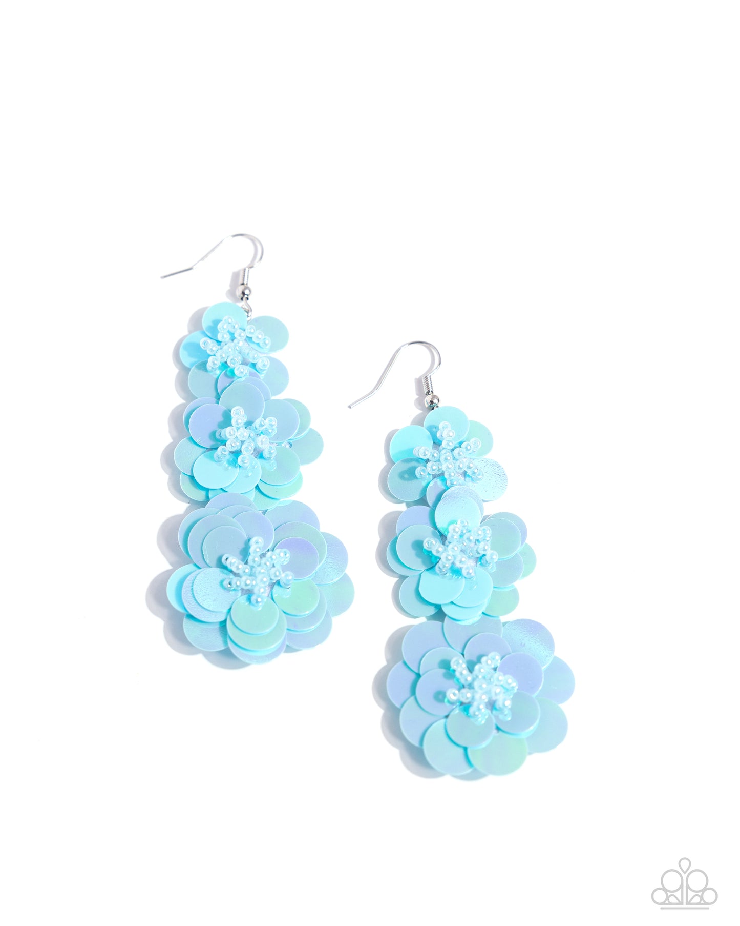 Paparazzi - Beaded Bouquet - Blue Earrings #2458