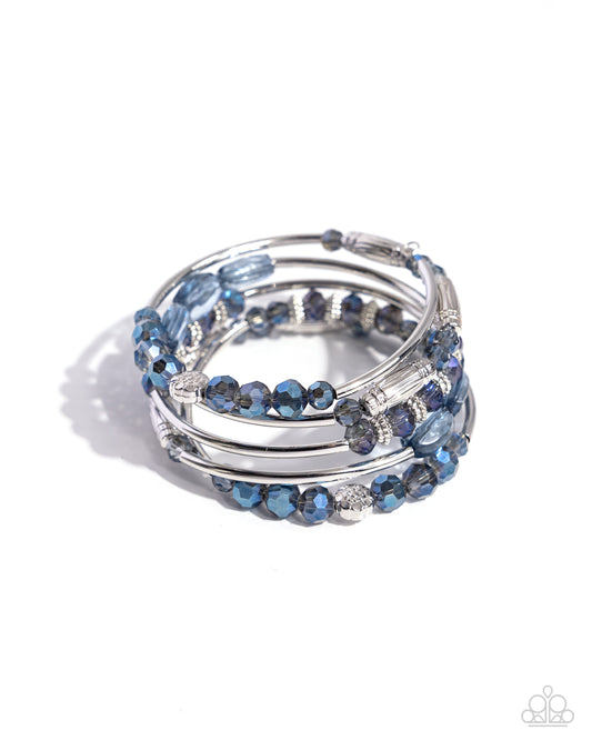 Paparazzi - Sassy Stack - Blue Bracelets #B181