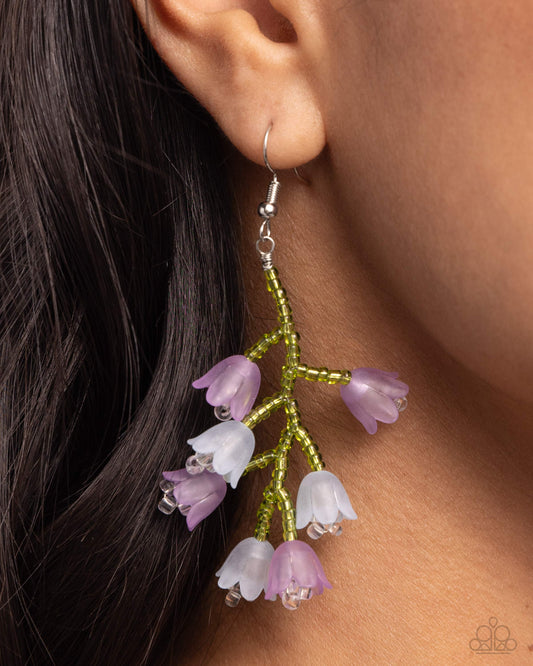 Paparazzi - Beguiling Bouquet - Purple Earrings #2269