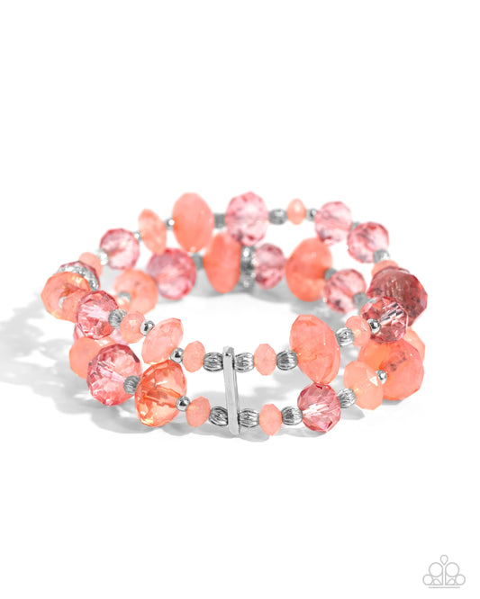 Paparazzi - Faceted Fairy Tale - Orange Bracelets #B187
