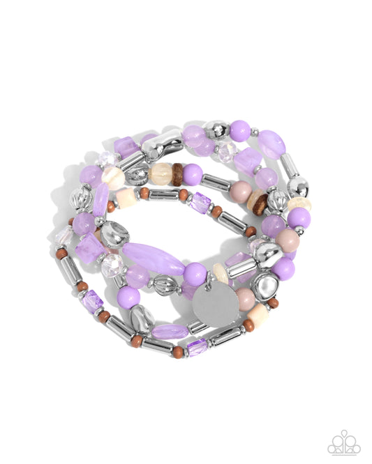 Paparazzi - Cloudy Chic - Purple Bracelets #B164