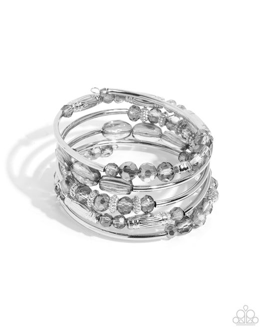 Paparazzi - Sassy Stack - Silver Bracelets #1051
