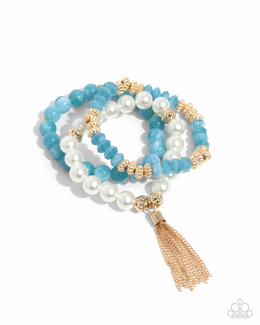 Paparazzi - Marbled Mirage - Blue Bracelets #B183