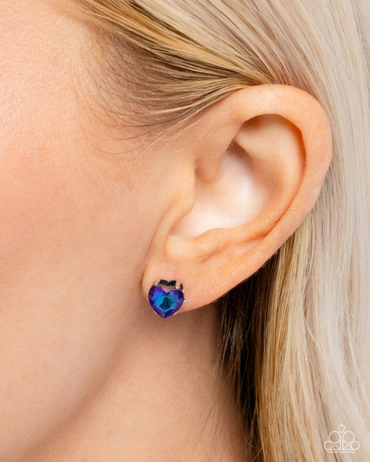 Paparazzi - Sweetheart Stunner - Blue Earrings #2439