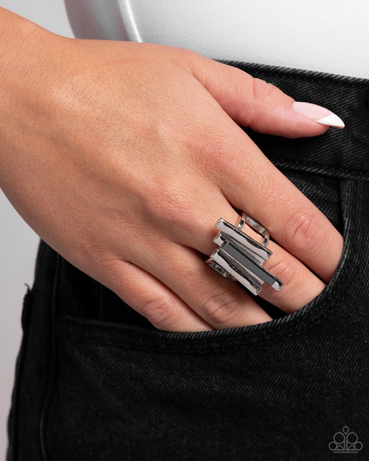 Paparazzi - Linear Loot - Silver Rings #R143