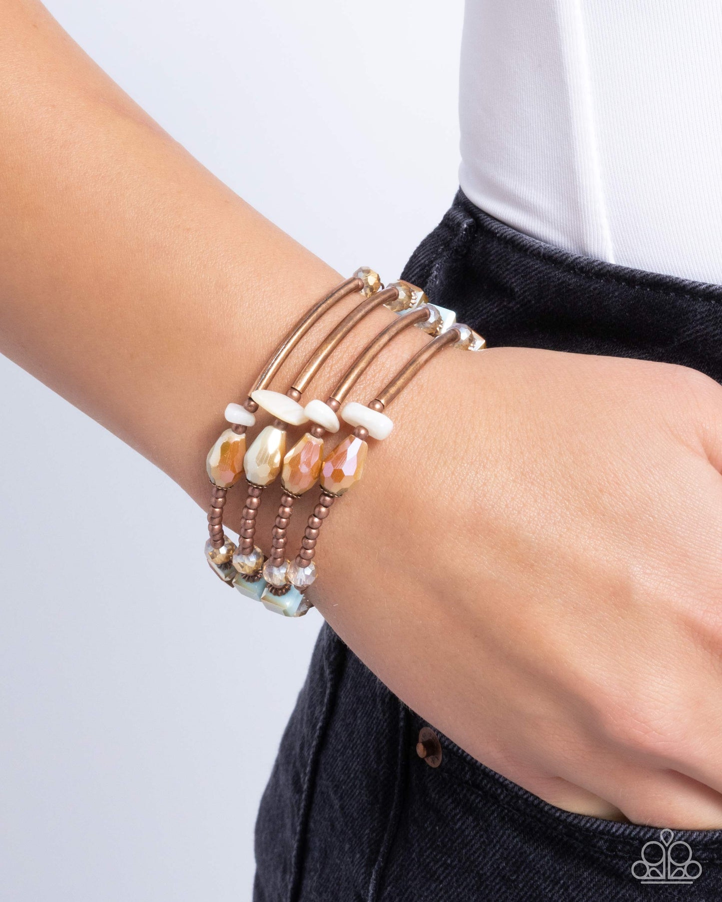 Paparazzi - Multiple Choice - Copper Bracelets #B193