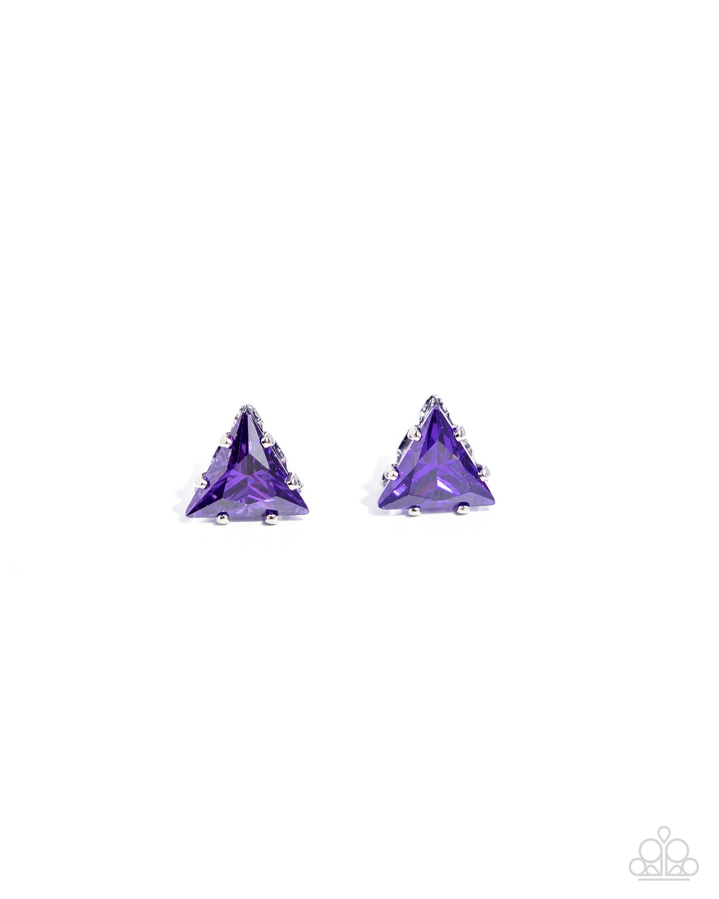 Paparazzi - Triangular Twinkle - Purple Earrings #2443