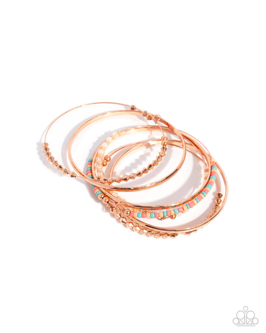 Paparazzi - Seed Bead Shimmer - Copper Bracelets #B231