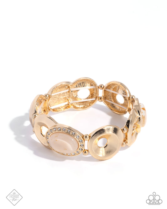 Paparazzi - Feminine Flecks - Gold Bracelets #B189