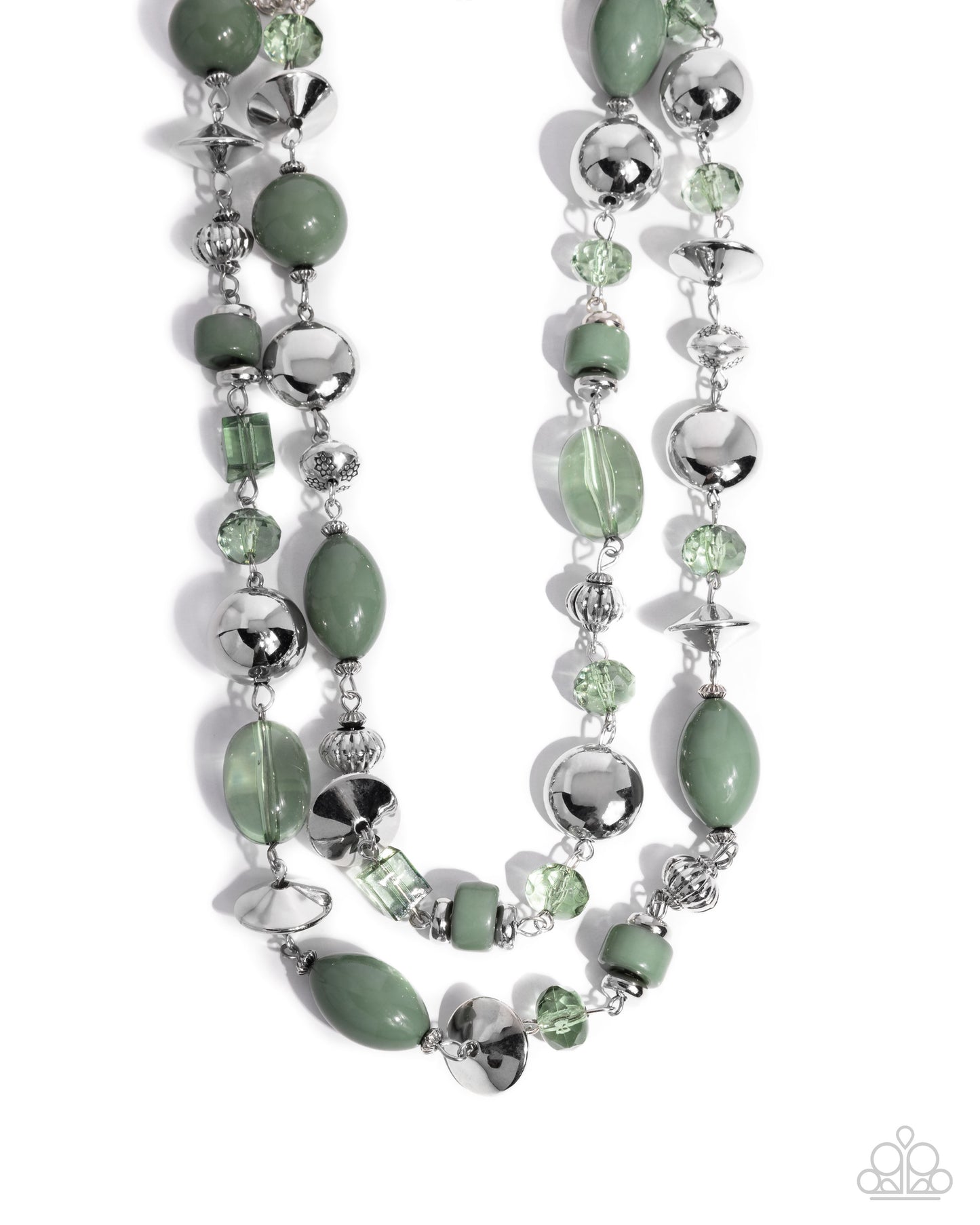 Eye-Catching Earnings - Green Necklaces #0058