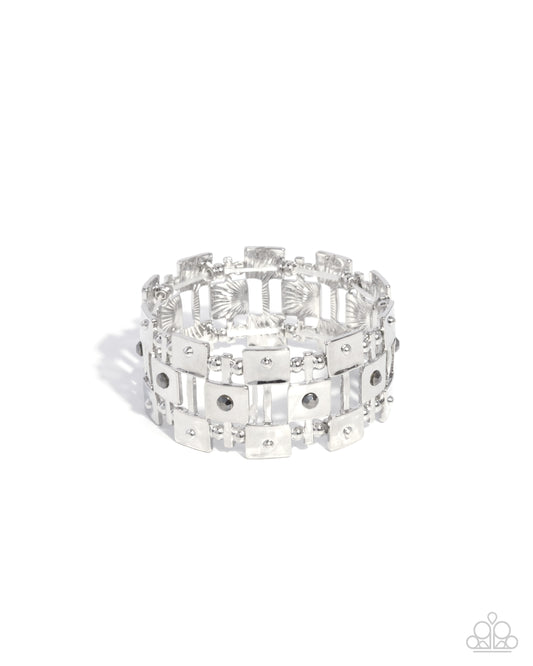 Paparazzi - Puzzling Persistence - Silver Bracelets #B222
