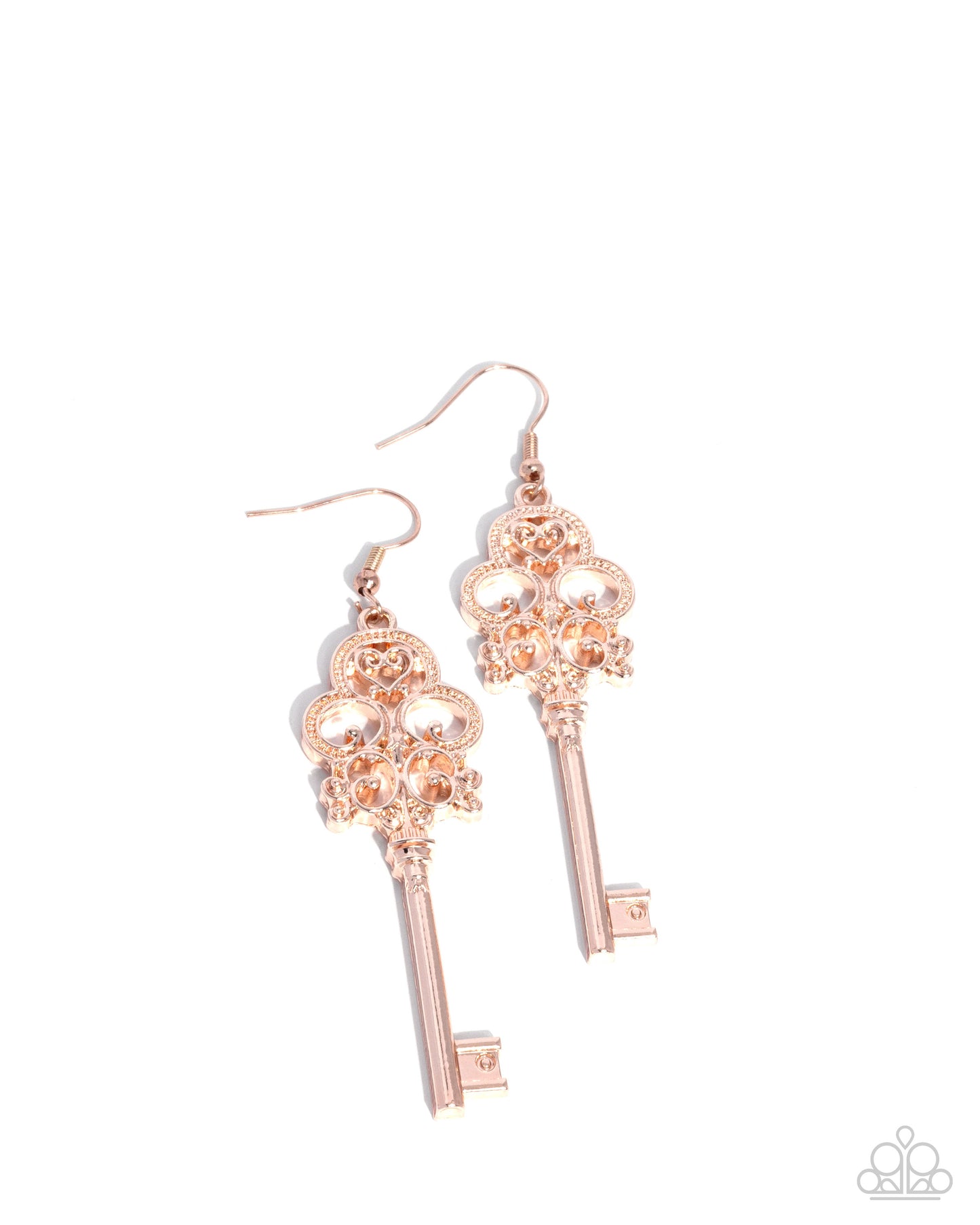 Paparazzi - Château Chic - Rose Gold Earrings #2475