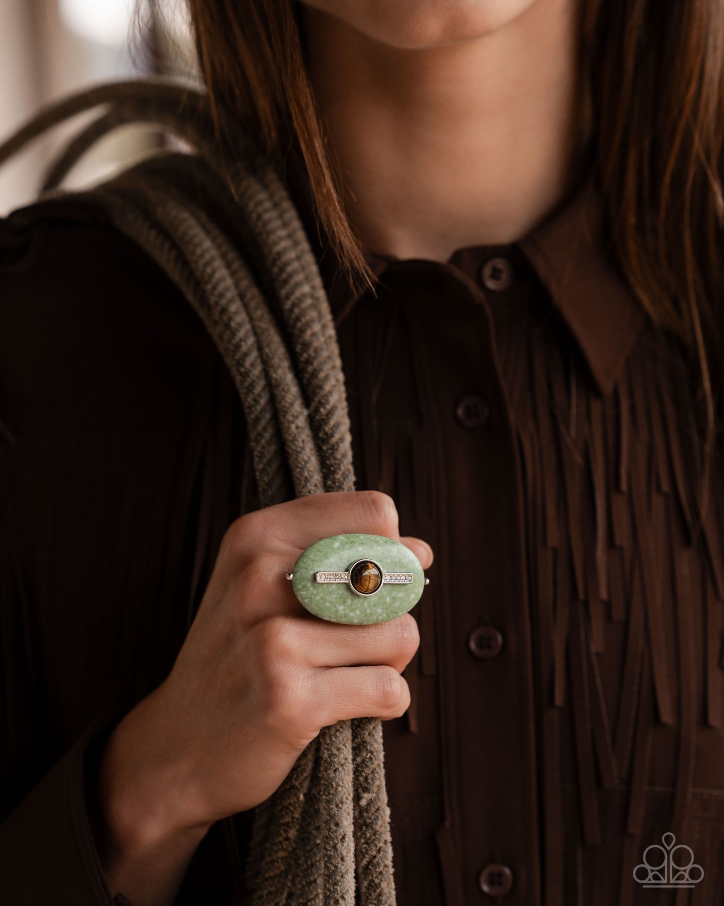 Paparazzi - Serene Spirit - Green Ring