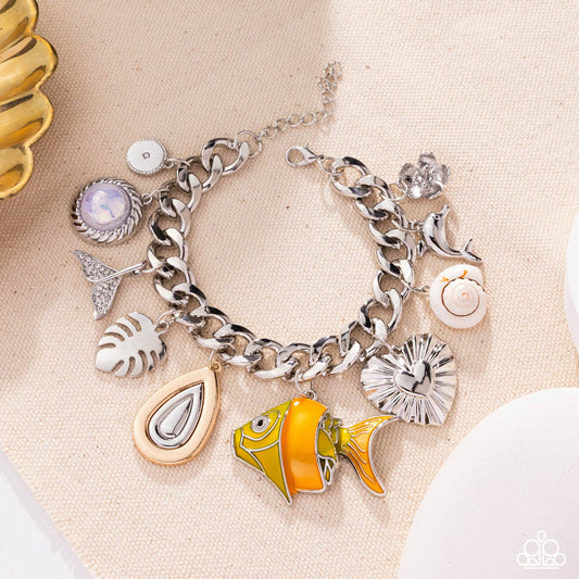 Paparazzi - Fish Frenzy - Orange Bracelets #0548