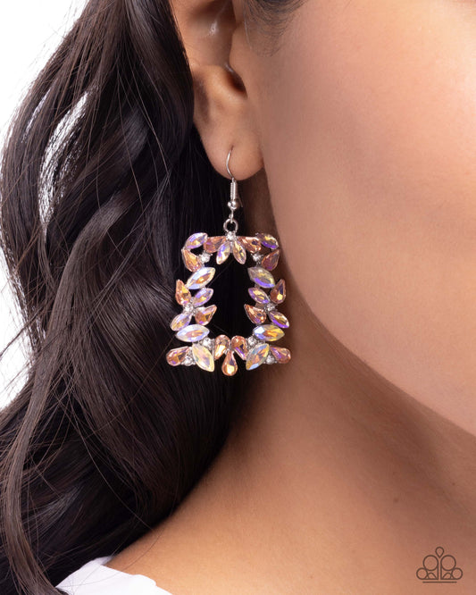 Paparazzi - Fierce Frame - Orange Earrings #2068