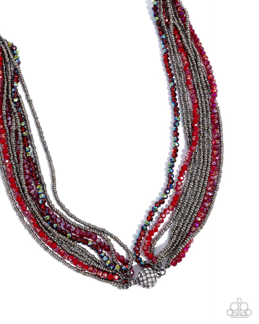 Paparazzi - Rushing Radiance - Red Necklaces #1593
