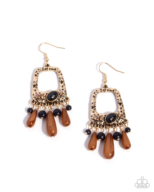 Paparazzi - Creative Craft - Black Earrings #2493