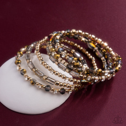 Paparazzi - Timeless Tango - Gold Bracelets #B235