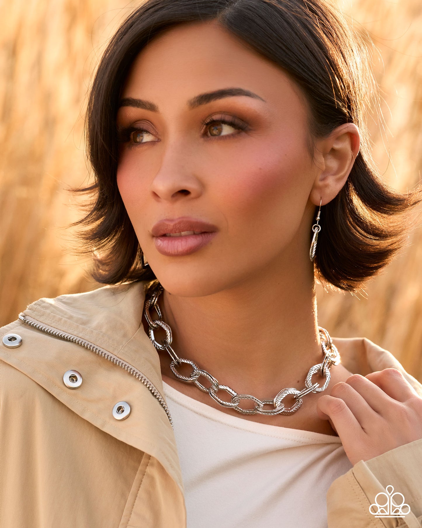 Paparazzi - Play on Texture - Silver Necklaces #0454