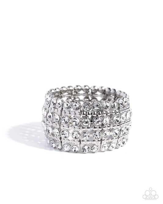 Paparazzi - Exuberant Elegance - White Bracelets #1228