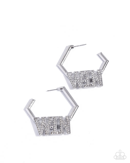 Paparazzi - Everything to Win - White Earrings #0723