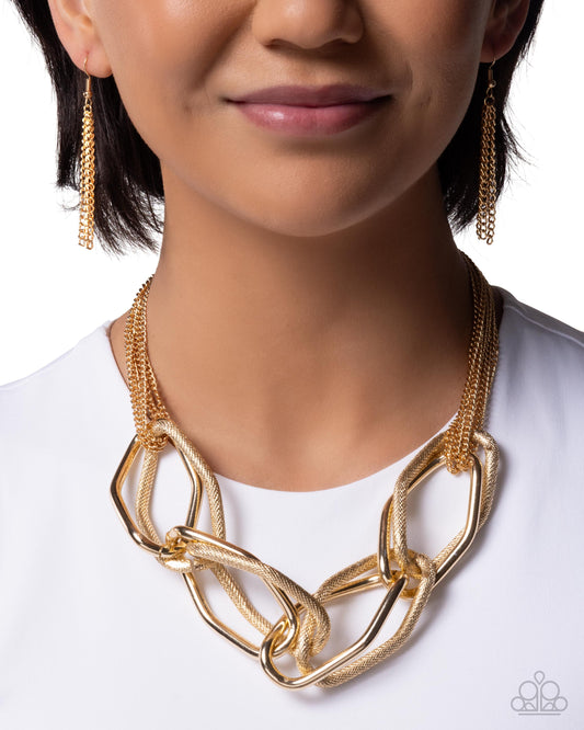 Paparazzi - Radiant Recruit - Gold Necklaces #0089
