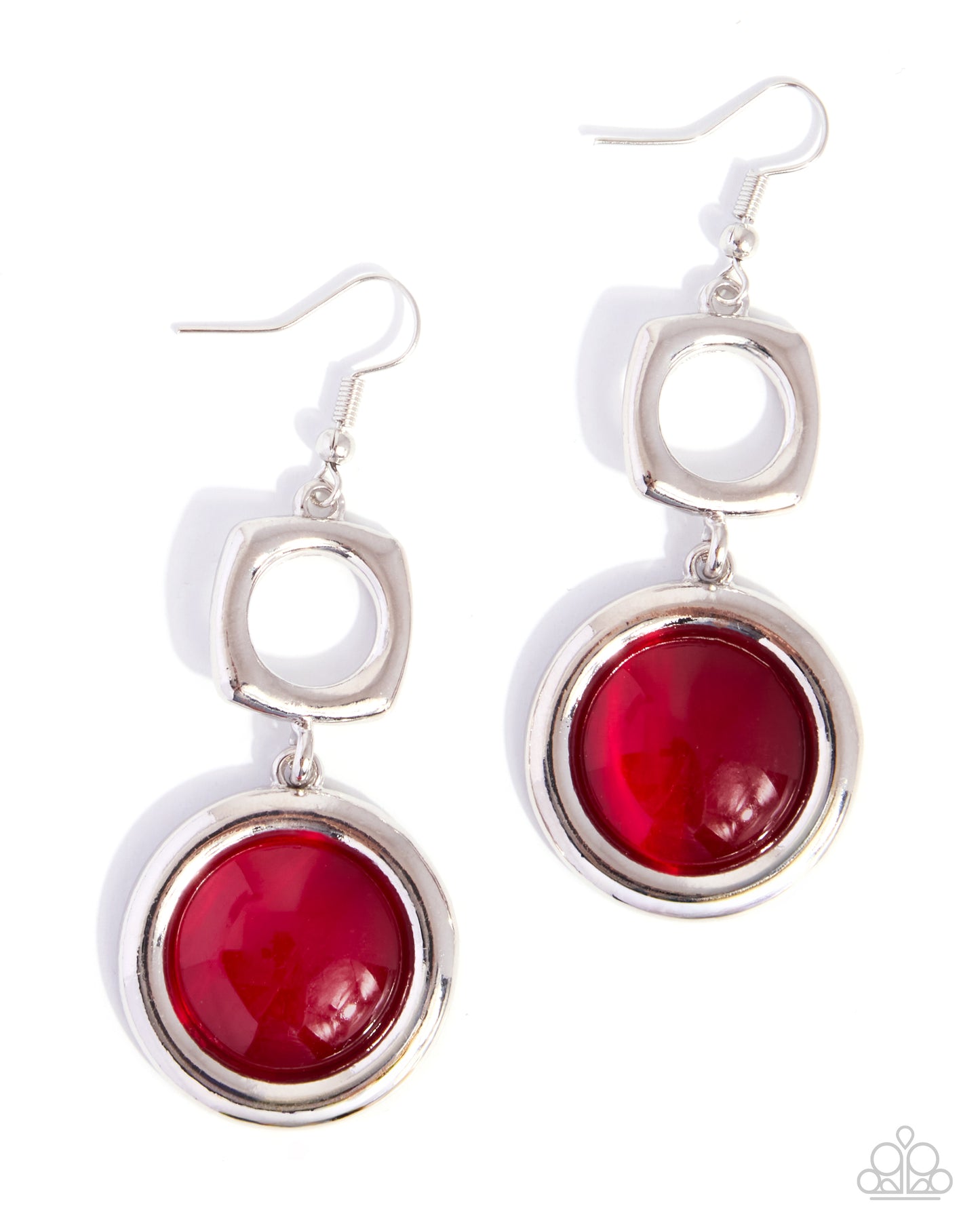 Paparazzi - Colorful Cheer - Red Earrings #0900