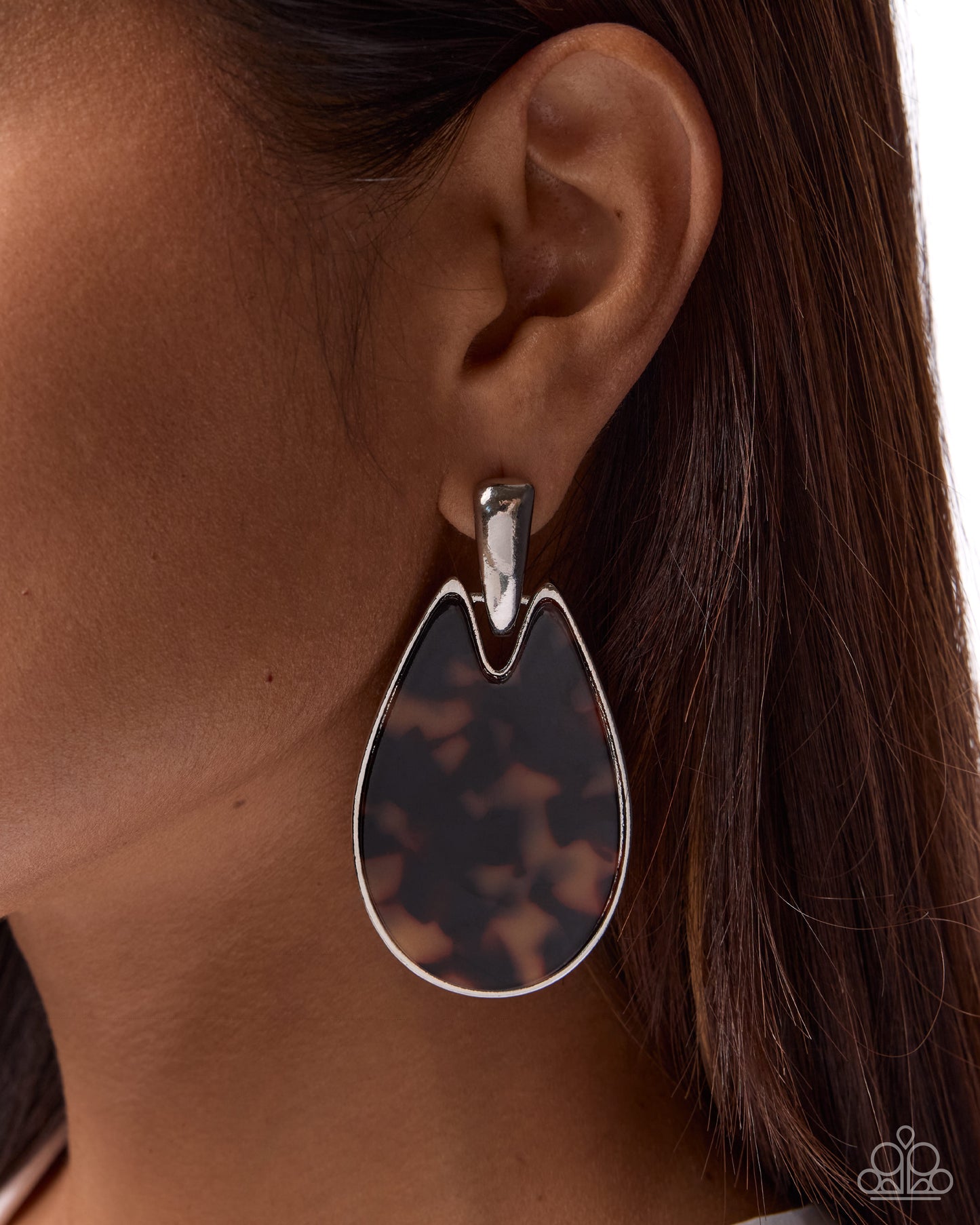 Paparazzi - Tortoiseshell Time - Brown Earrings #1837