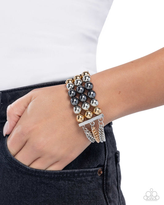 Paparazzi - Sarcastic Stack Bracelets #0598