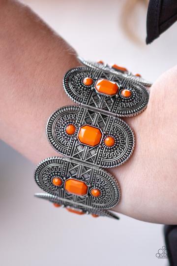 Paparazzi - Turn Up The TROPICAL Heat - Orange Bracelet #0530