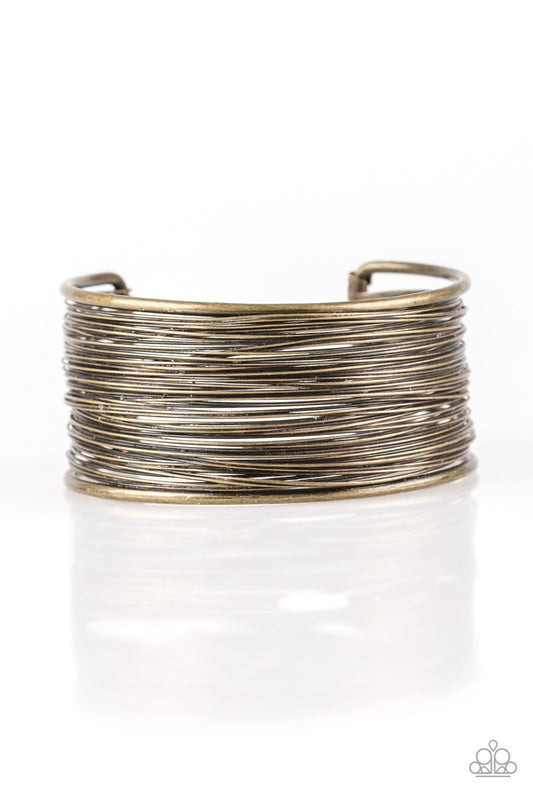 Paparazzi - Wire Warrior - Brass Bracelets #1121