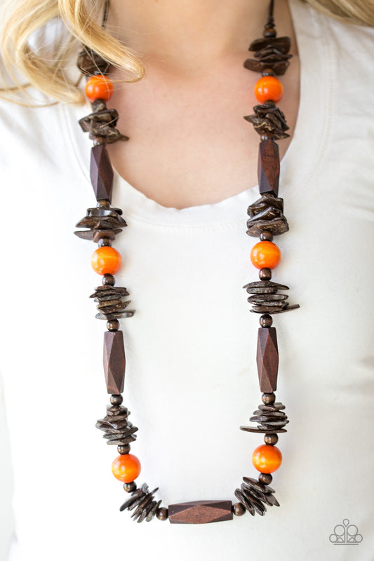 Paparazzi - Cozumel Coast - Orange Necklaces W-Orange #1