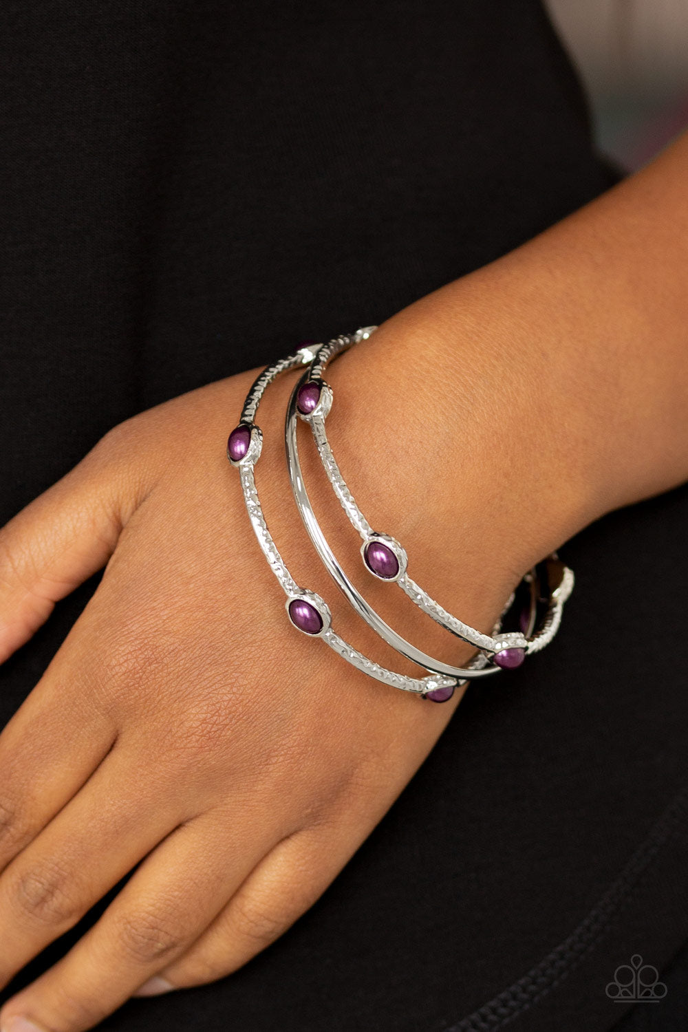 Paparazzi - Bangle Belle - Purple Bracelets #1025