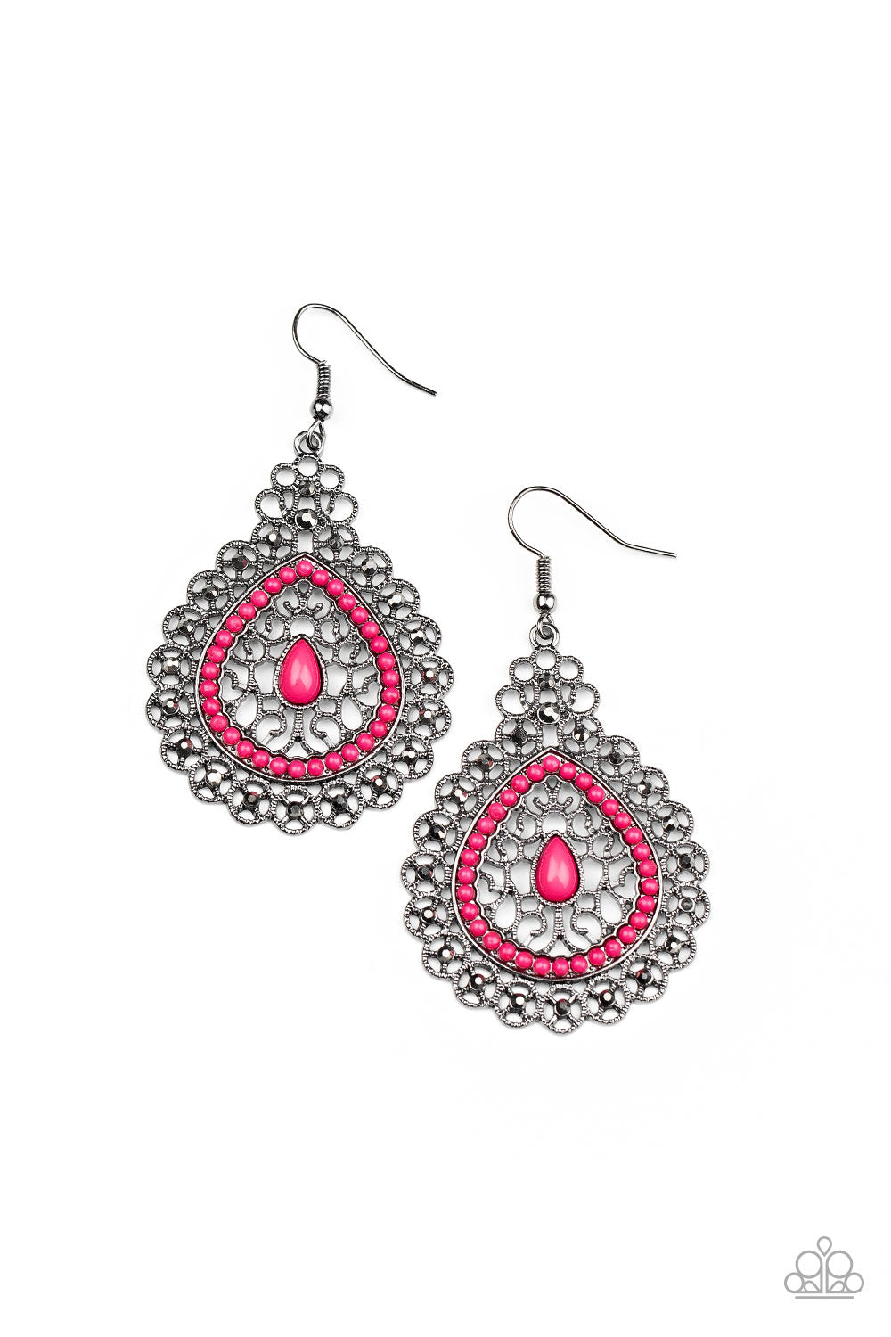 Paparazzi - Carnival Courtesan - Pink Earrings #1262
