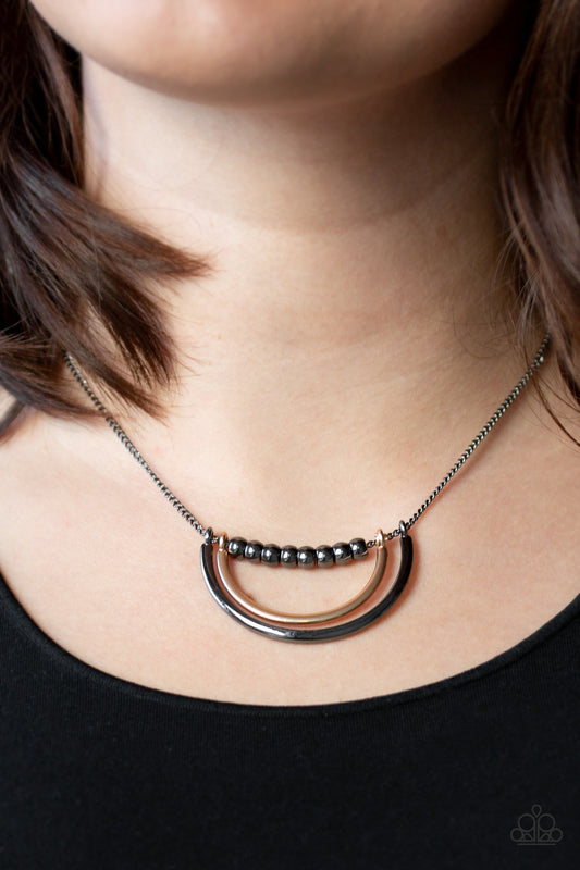 Paparazzi Accessories - Artificial Arches - Black Necklace #1652