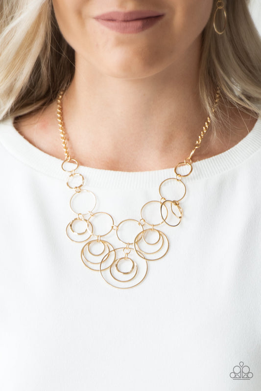 Paparazzi Break The Cycle - Gold Necklace #1660