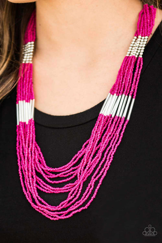 Paparazzi - Let It BEAD - Pink Necklaces #1325