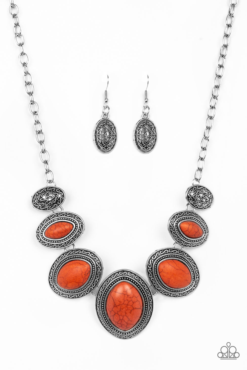 Paparazzi Accessories - Sierra Serenity - Orange Necklace #0067