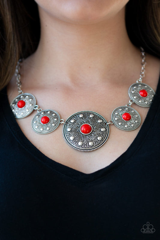 Paparazzi - Hey, SOL Sister - Red Necklaces #1545