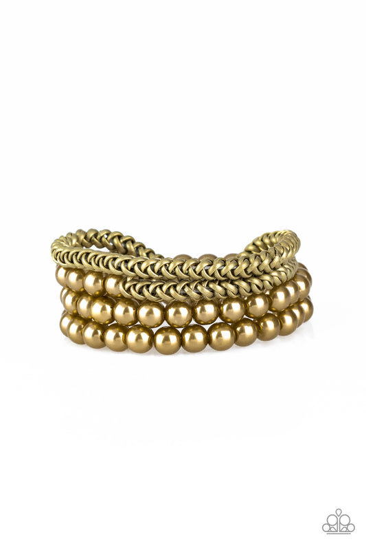 Paparazzi- Industrial Incognito - Brass Bracelets #1194