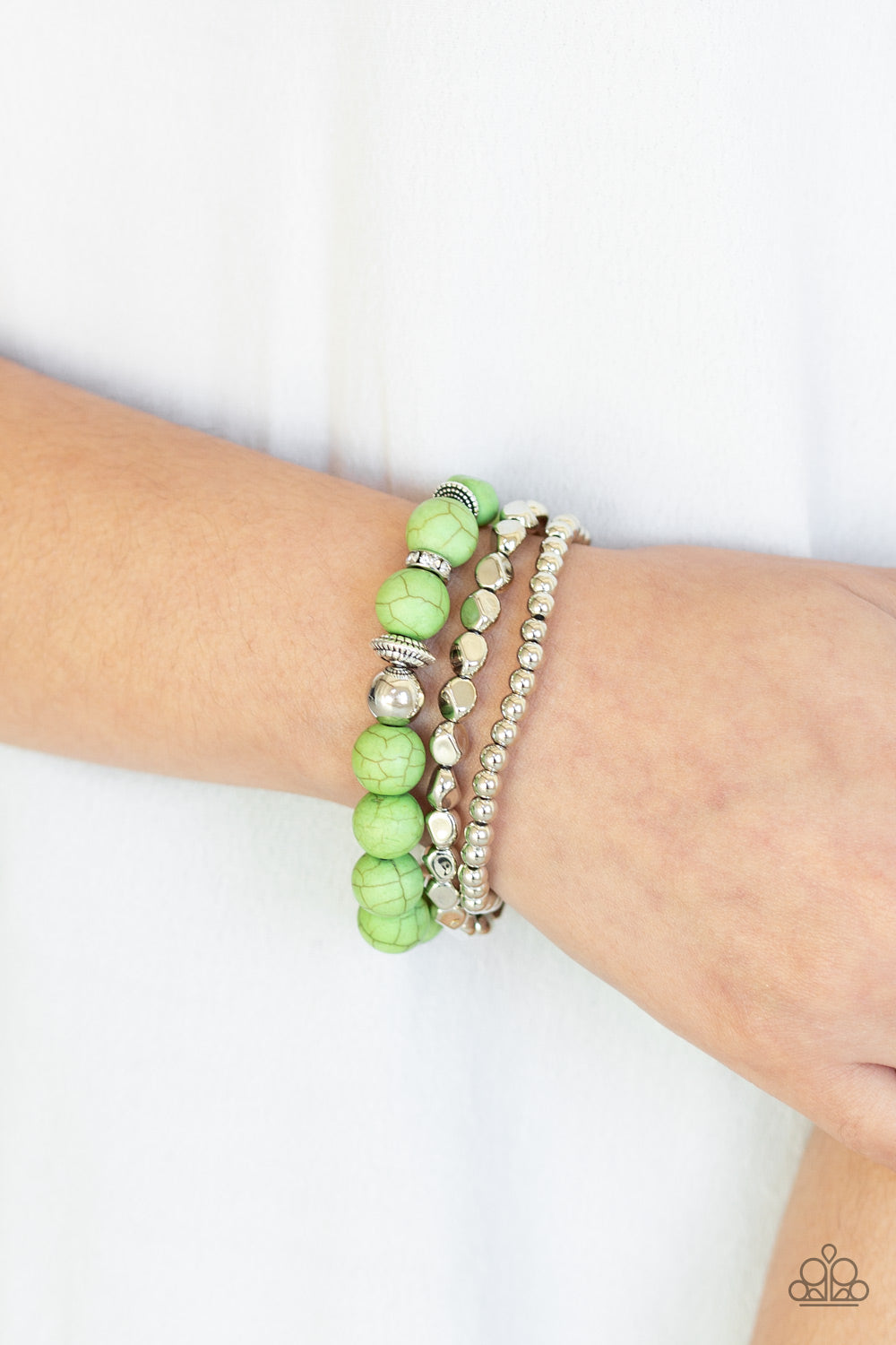 Paparazzi - Rural Restoration - Green Bracelet #1011